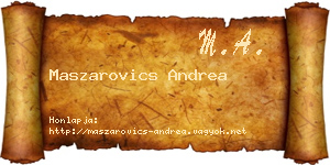 Maszarovics Andrea névjegykártya
